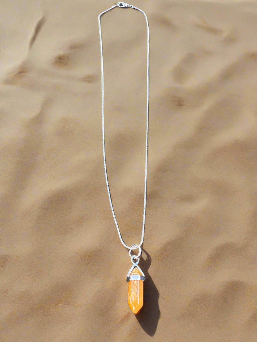 Quartz Hexagonal Pendant (Non Resin)