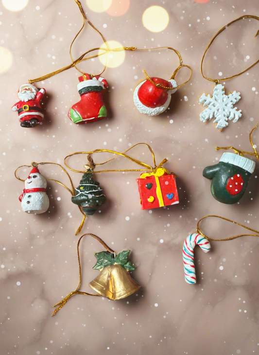 Vintage Style hand painted Mini Ornaments