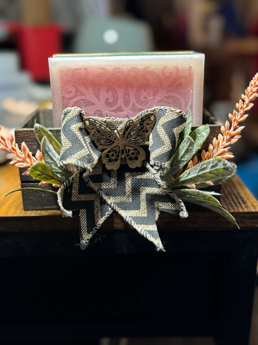 Mandala Resin Coaster Set 4 Piece with Holder