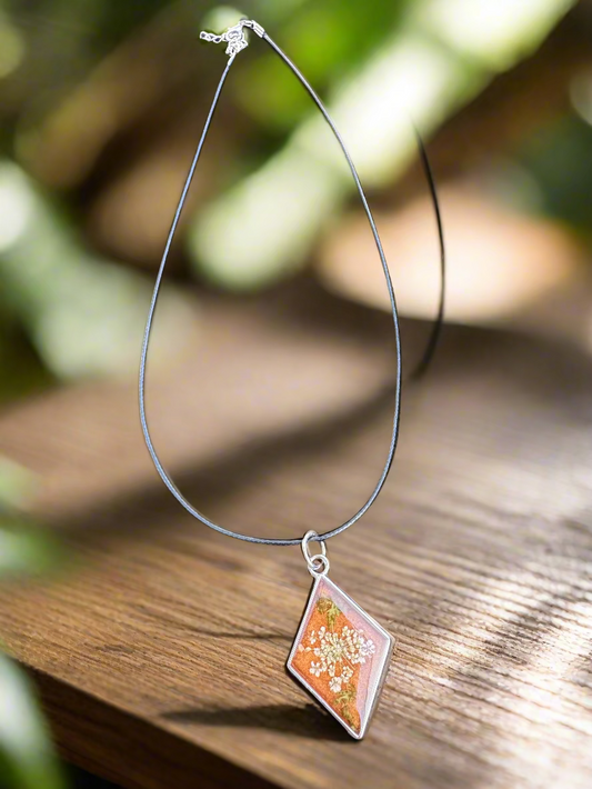 Pressed Flower Resin Pendant