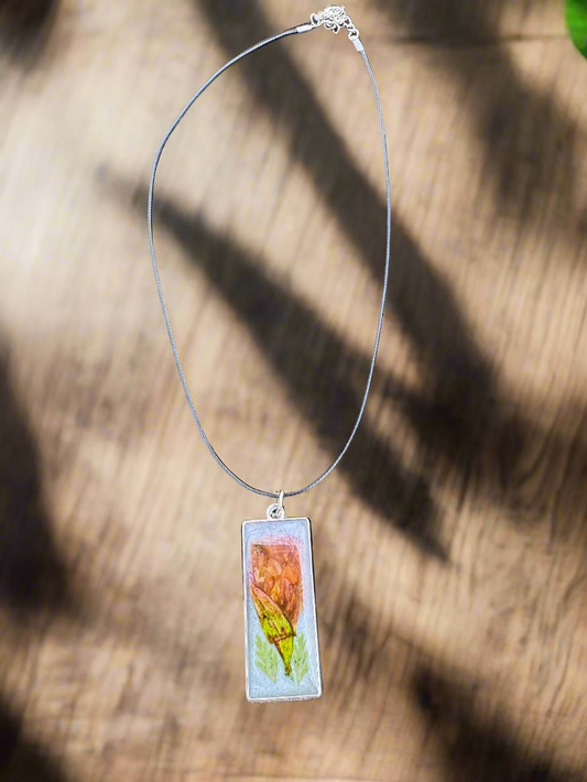 Pressed Flower Resin Pendant