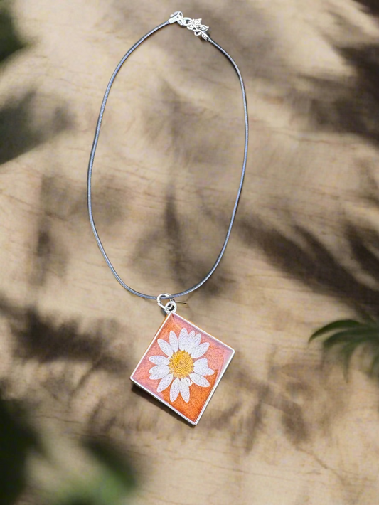 Pressed Flower Resin Pendant