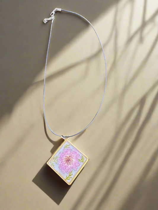 Pressed Flower Resin Pendant