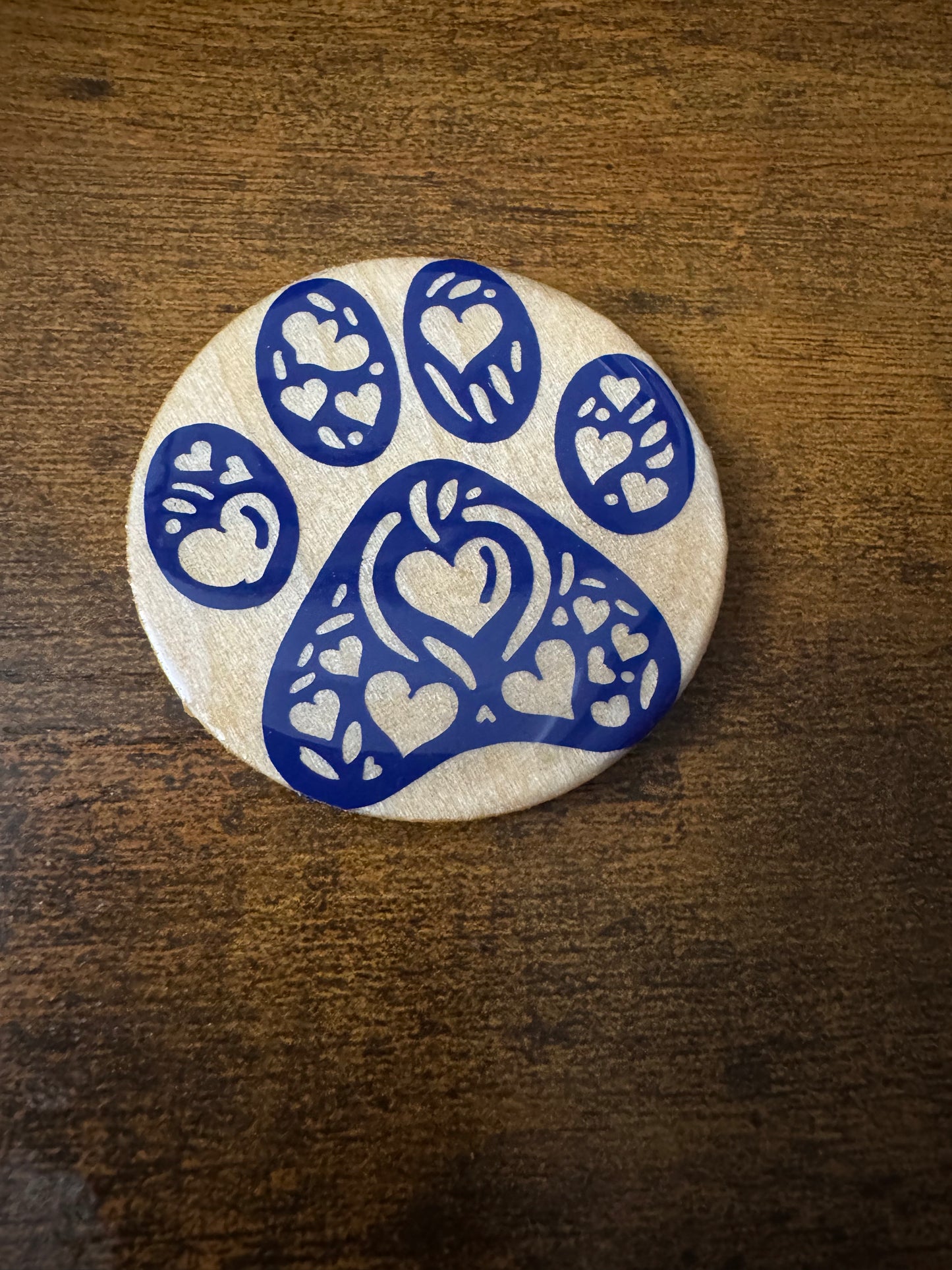 Rustic Wood and Resin Magnet