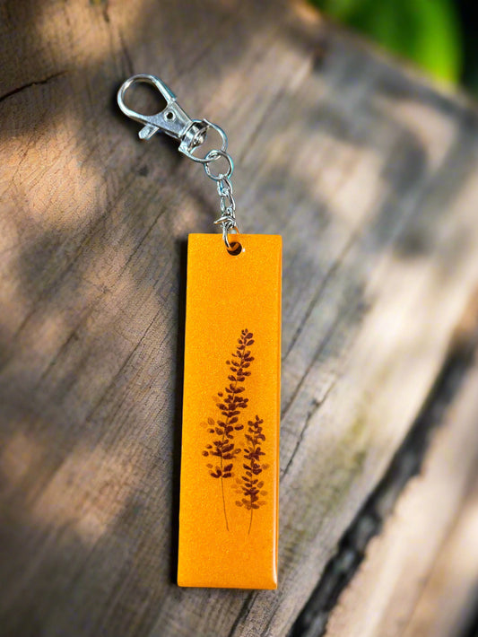 Resin Floral Keychain "Purple Bloom"