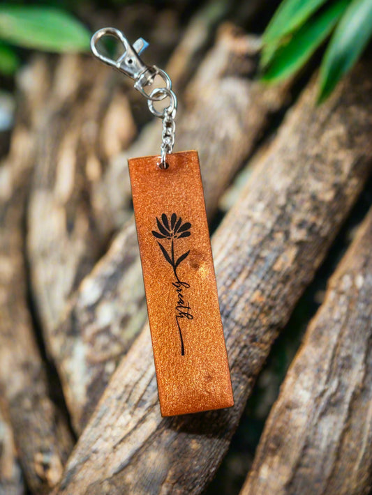 Resin Floral Keychain: "Breath"