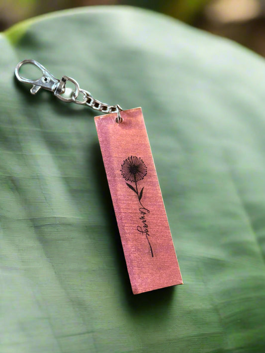 Resin Floral Keychains: "Courage"