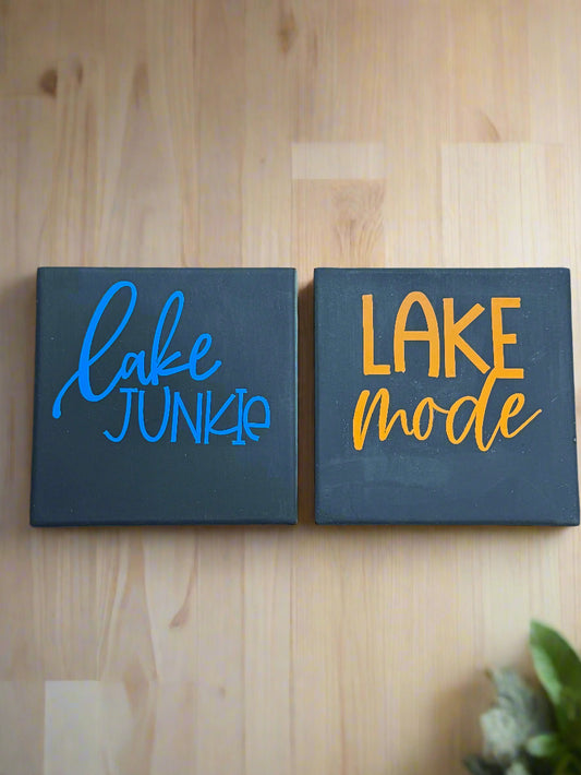Ceramic Coasters with Lake Vibes