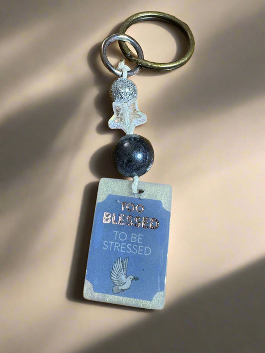 Movtivational Resin Keychain with Beads
